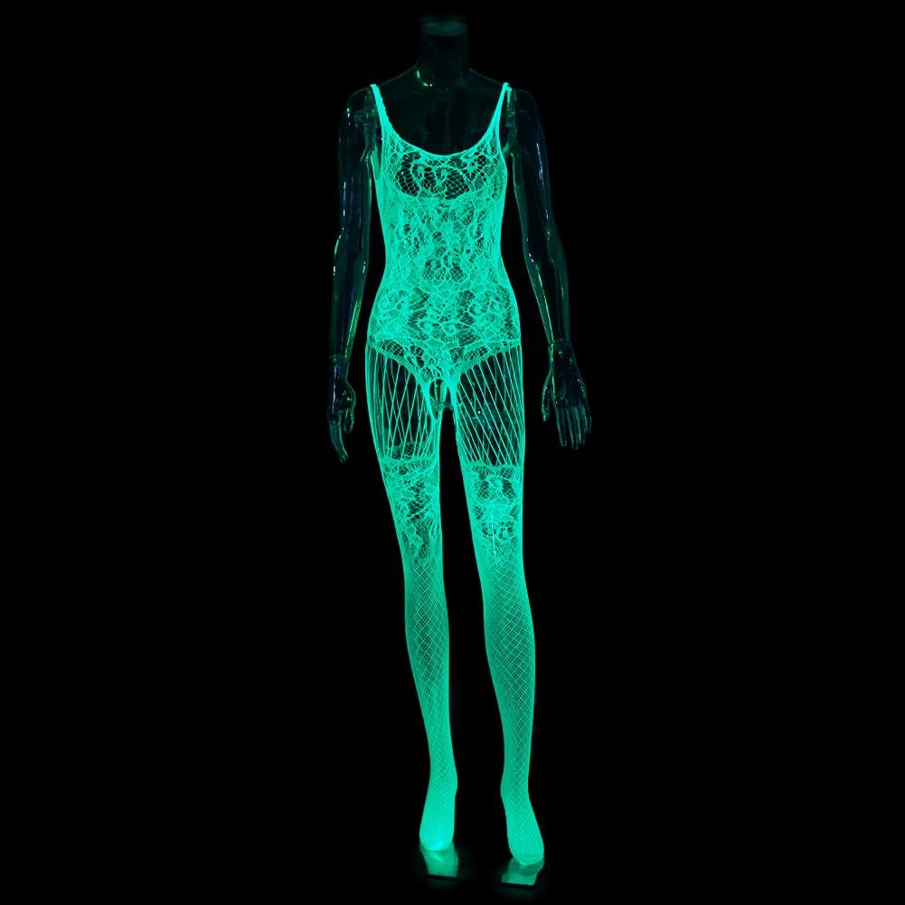 Glow in the Dark Fishnet Stockings and Body Suits
