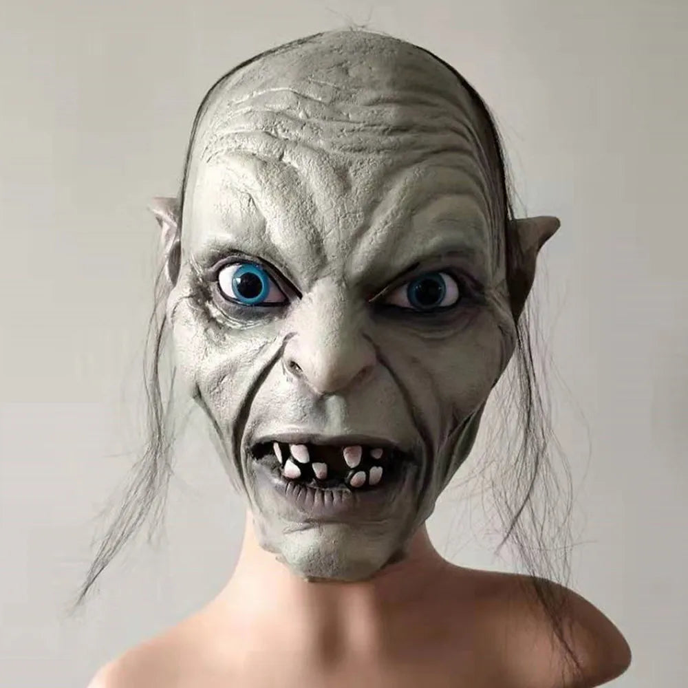 Gollum Mask Cosplay Halloween Monster Latex Halloween Costume Props LOTR