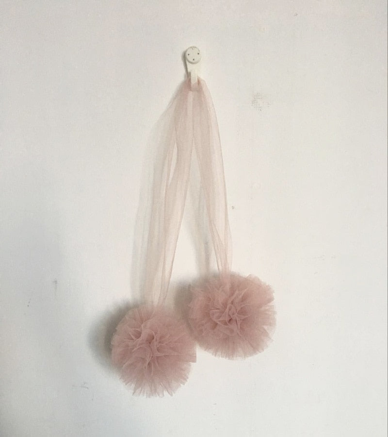 Netting Pompoms Canopy Decoration Nursery Kids Room Decor