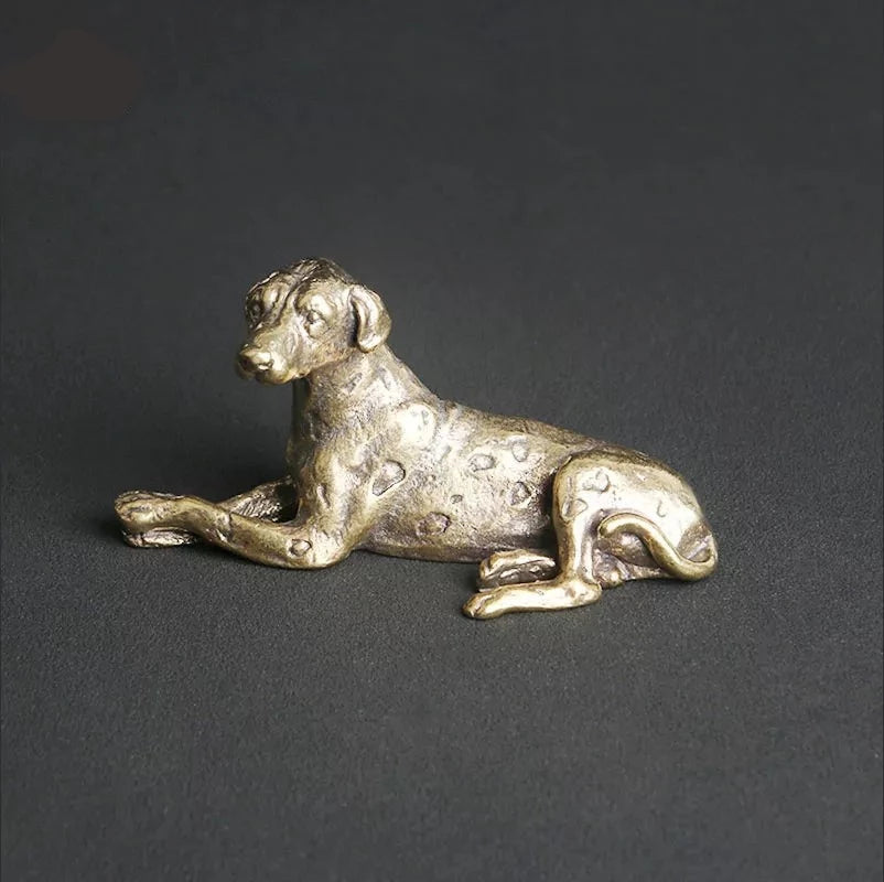 Copper Dalmatian Figurine Tea Pets