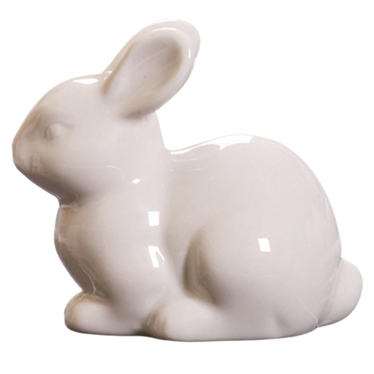 Miniature White Rabbit Easter Bunny Figurine Home Decor