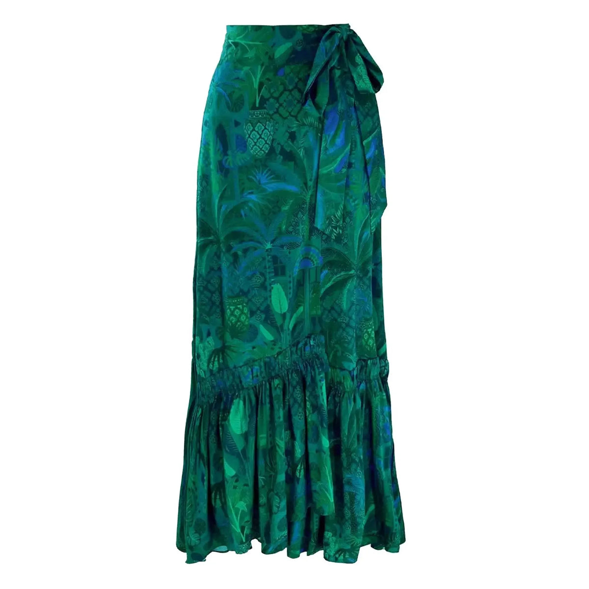 Teal Green Reversible Swimsuit Matching Skirt