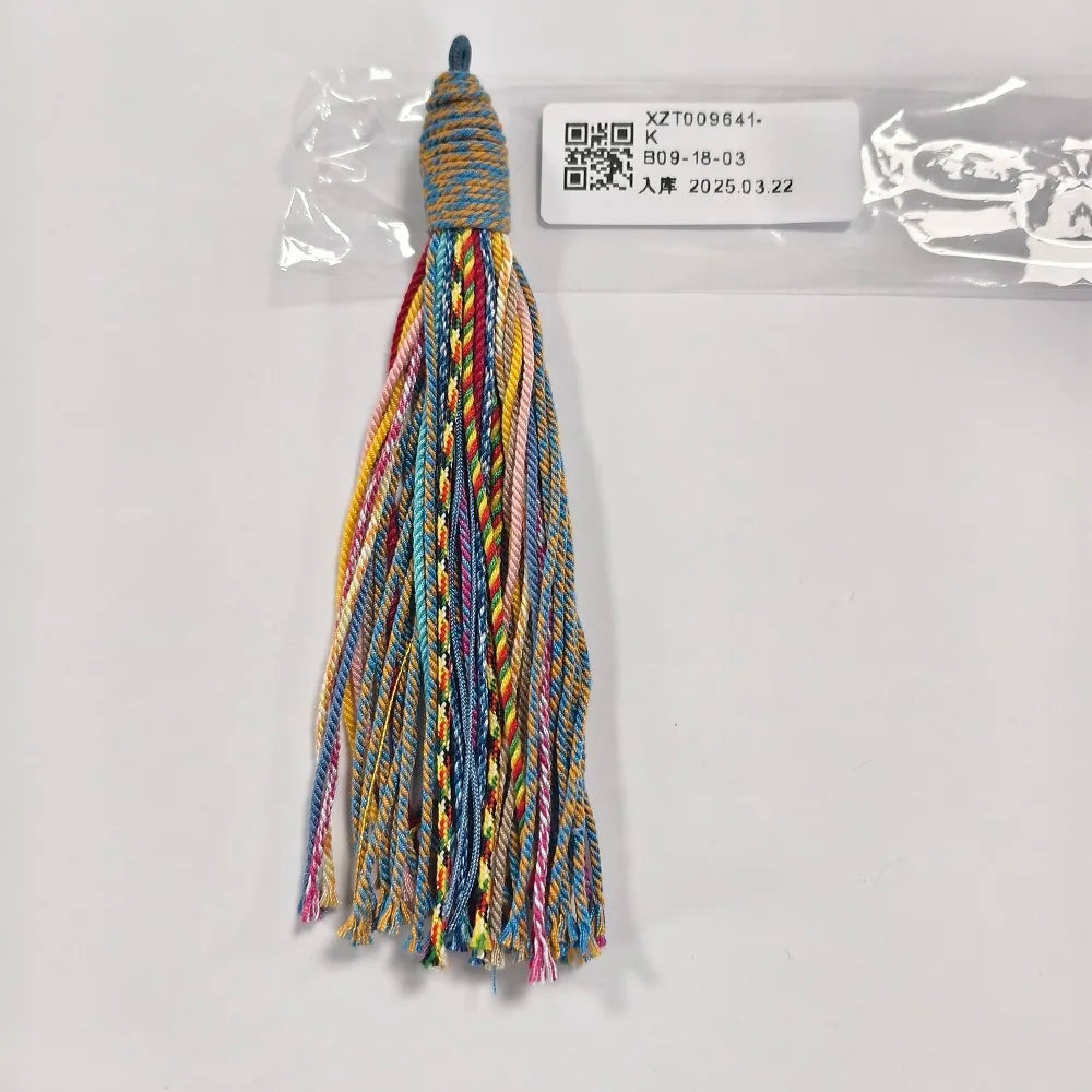 11cm Hand Twisted Cotton Thread Tibetan Style Tassel DIY Bookmark Crafts Jewellery Making Accessories Pendant DIY Car Decoration