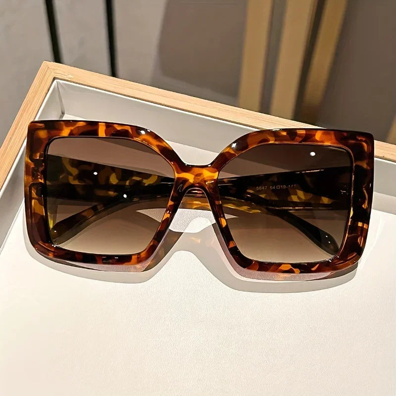 Astrid's Oversized Square Sunglasses with Gradient Lenses