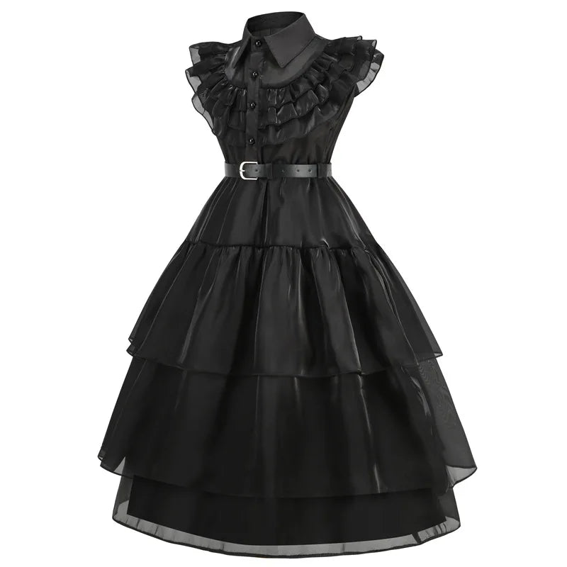 Wednesday Costume Sets Girls Halloween Cosplay Costume Dress