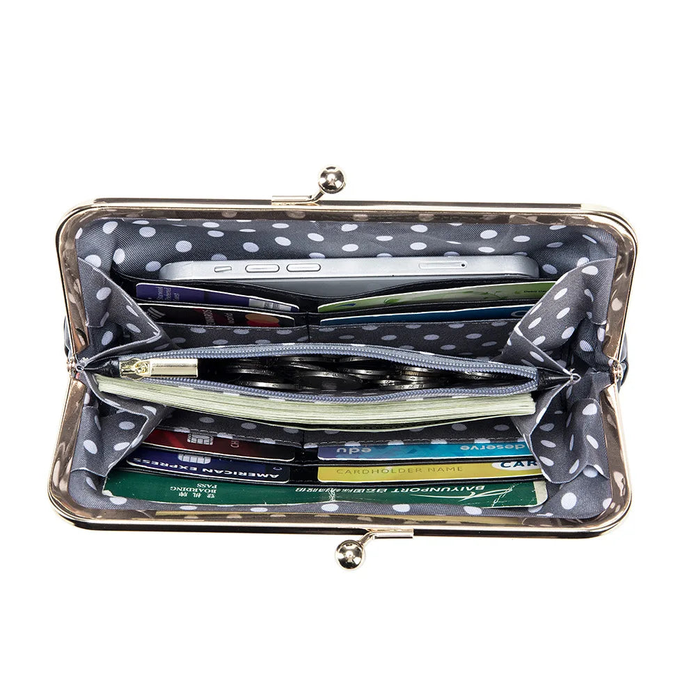 Genuine Leather Long Clutch Wallet Clip Bags Coin Purse