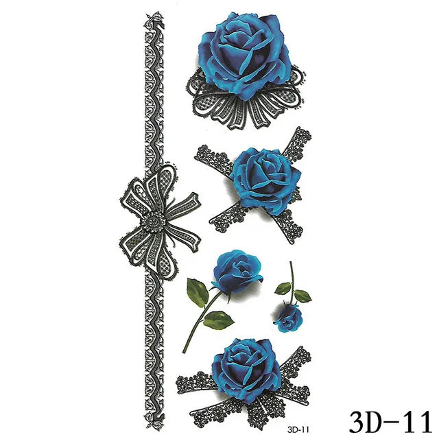 Dark Bow Temporary Tattoos Body Art