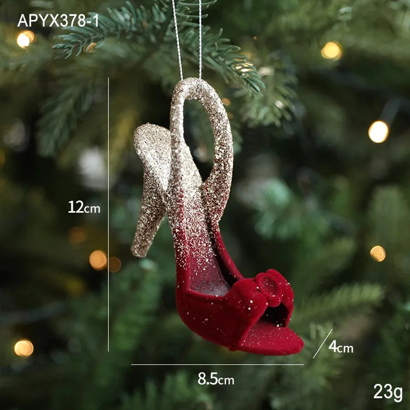 Christmas Snow Kissed Hanging Ornaments Ballet Girl Elk Swan