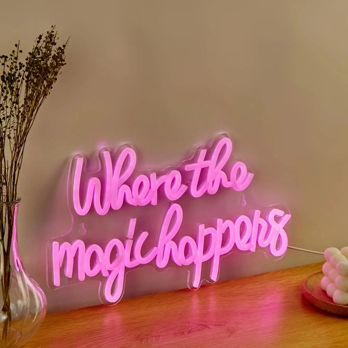 LED Neon Signs Where The Magic Happens USB Decor Lamp