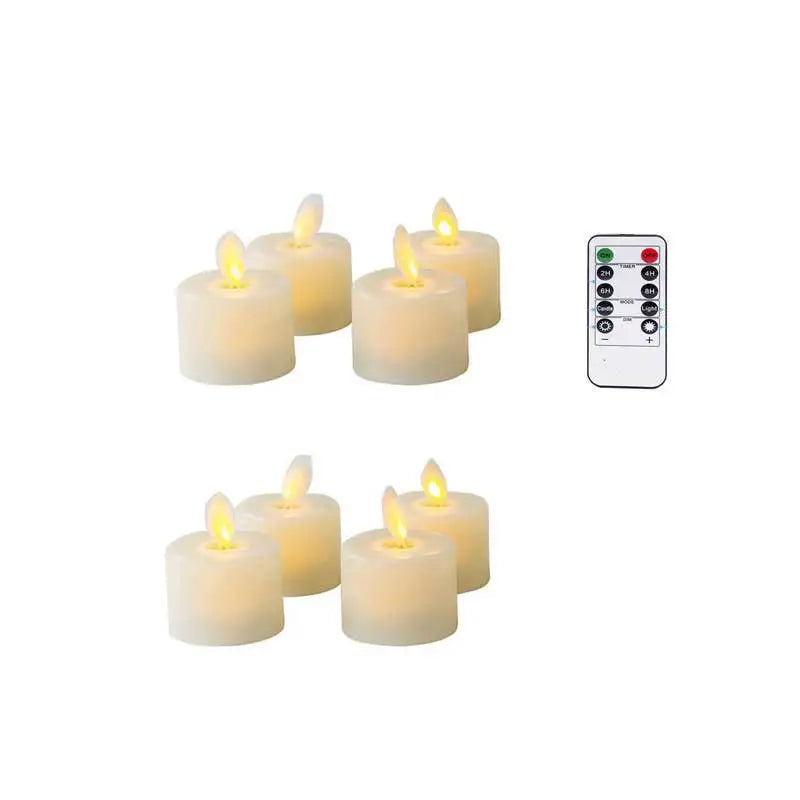 Flameless Moving Wick LED Candles With Remote Control