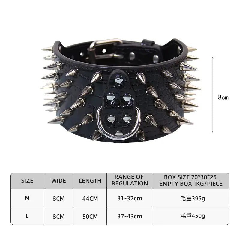 ROAWRRR Dragon Laser Leather Ultra-wide Small and Medium Dog Collar Pet Accessories