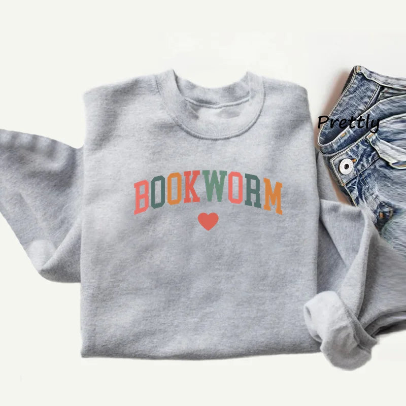 Bookworm Sweatshirt Books Lover Pullover Jumper
