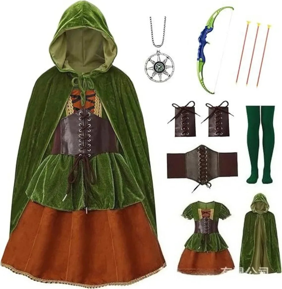 Hunter Costume Middle-Earth Characters Outfit Cosplay Book Week Halloween Fancy Party Dress For Boys Girls