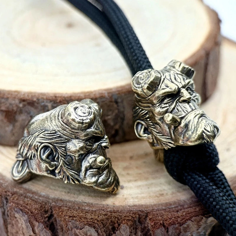 Hell Boy Brass Paracord Beads Lanyard Dreadlock Beard Bead