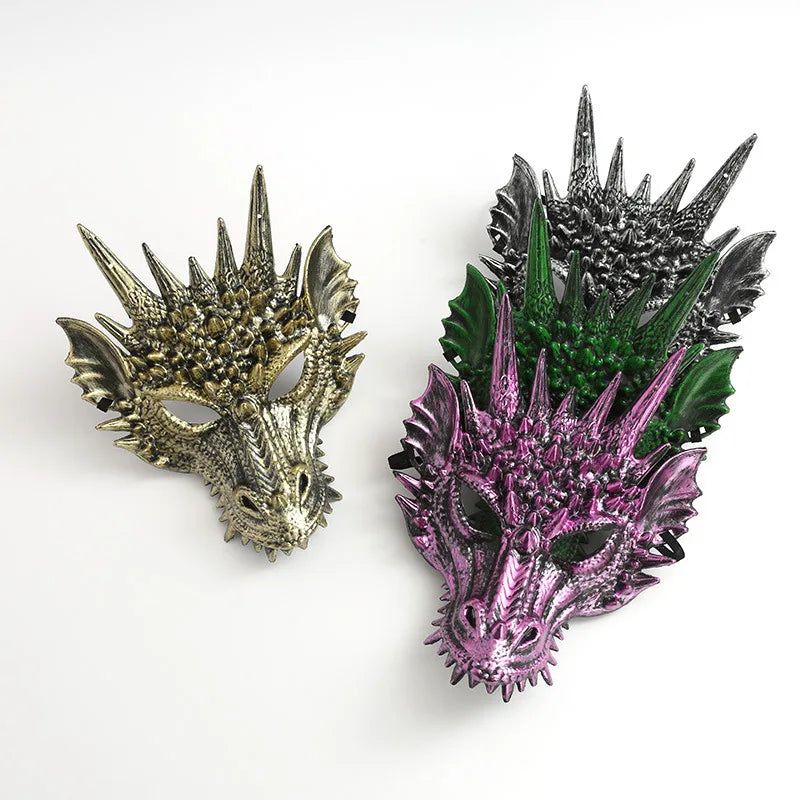 Full Face Dragon Mask Cosplay Halloween LARP Costume Masks