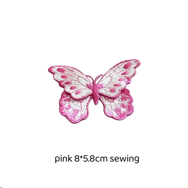 3Pcs Butterfly Embroidered Patches Appliqué Sewing DIY Crafts