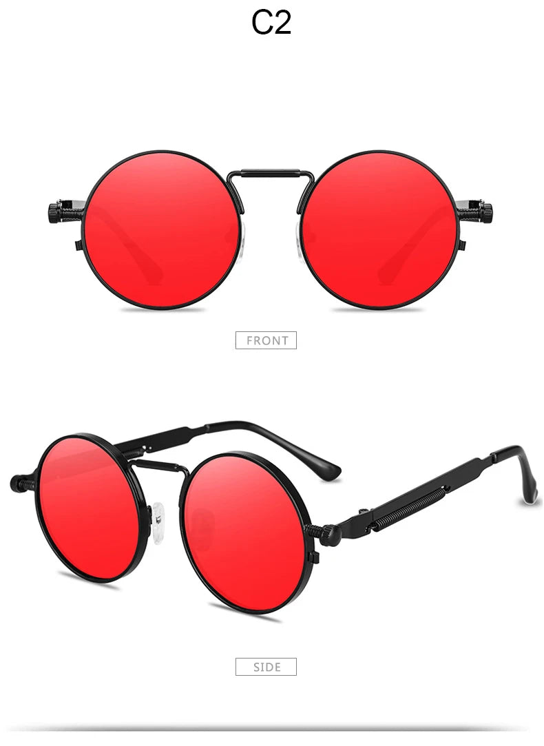 Round Metal Frame Sunglasses UV400