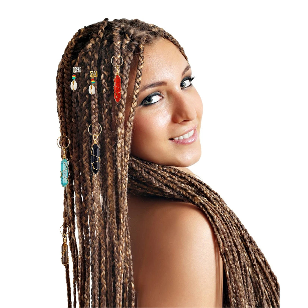 DIY Hair Jewellery Kit Braid Dreadlocks Beads Clips