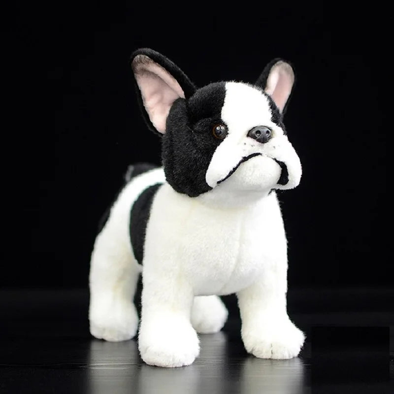 French Bulldog Dog Black & White Puppy Plushie Toy