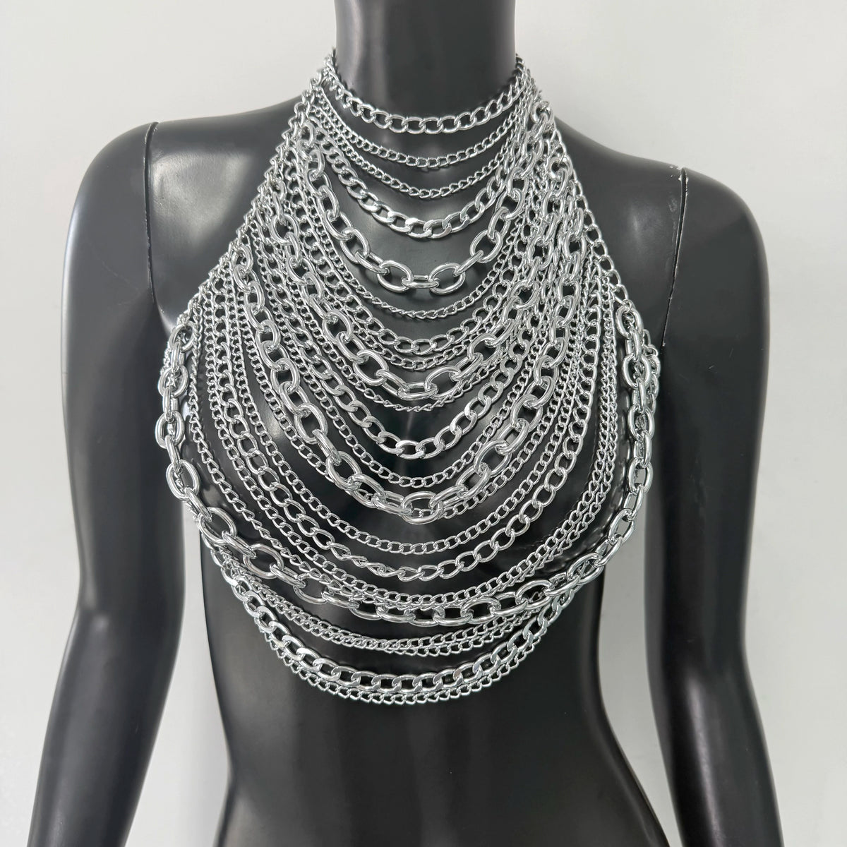 Body Chain Silver Chain Top