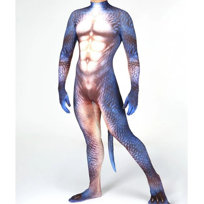 Animal Cosplay Carnival Costume Adults Bodysuit Unisex with Paws and Tail