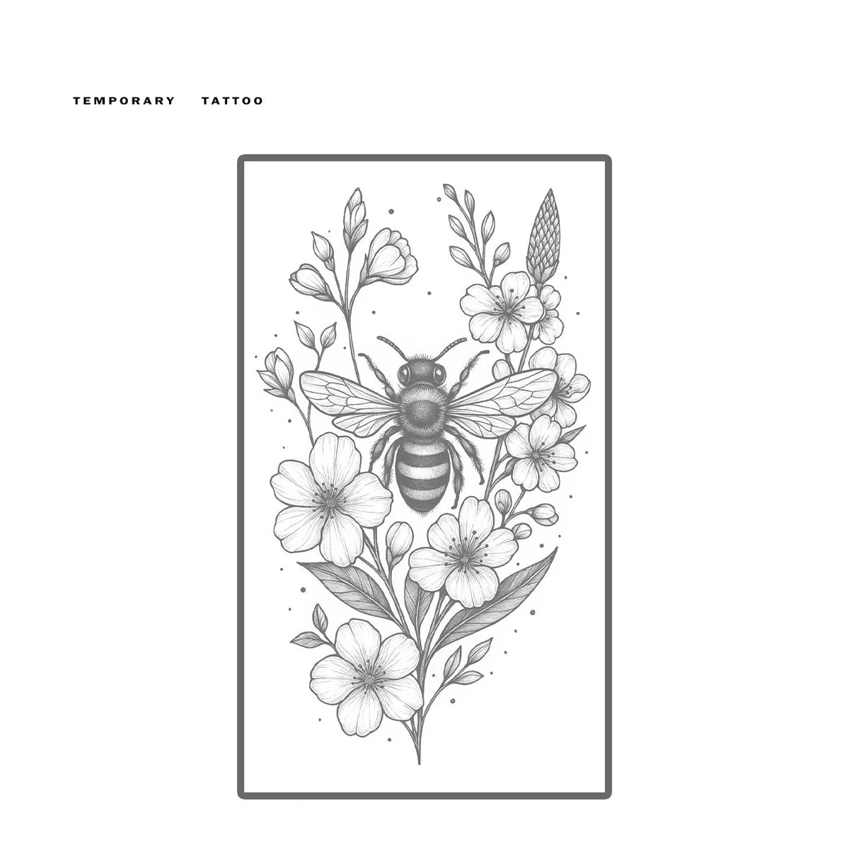 Bee Bouquet Temporary Tattoo