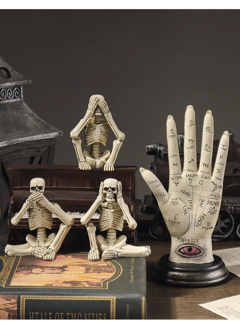 Hand of God Palmistry Statue Devil's Hand Demonic Figurine Halloween Decorations Dark Academia Home Decor
