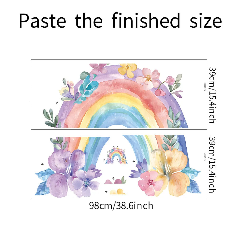 Large Rainbow Wall Sticker Childrens Room Mural