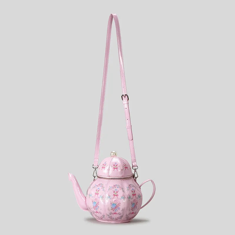 Teapot Handbags with Pearl Chains