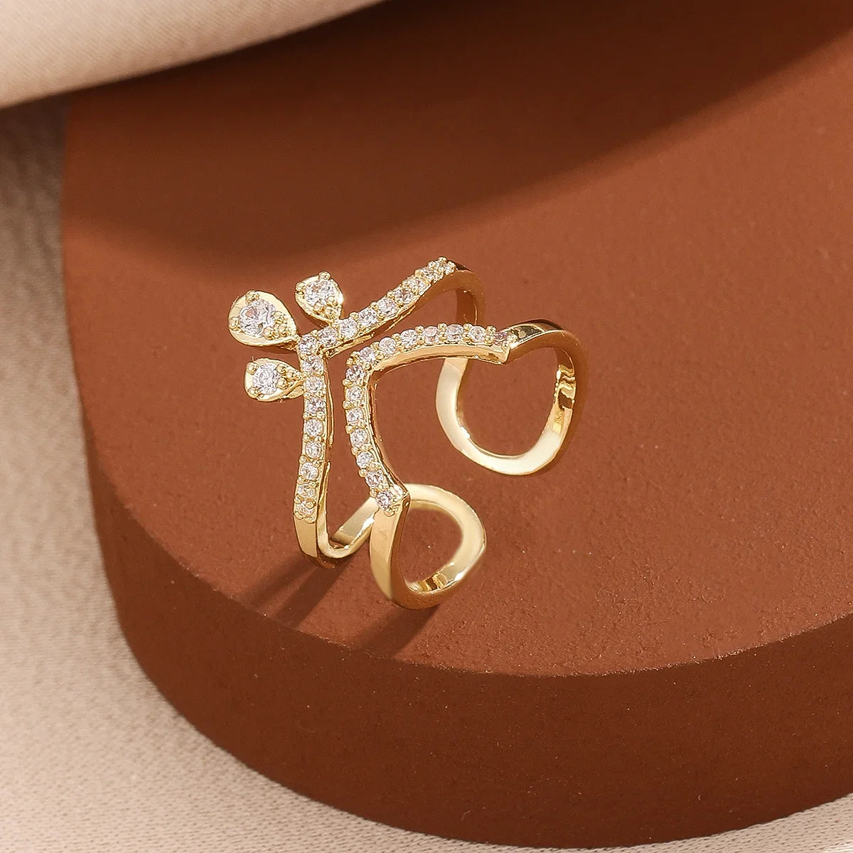 Zircon Nail Jewellery Wearable Art Finger Tip Rings