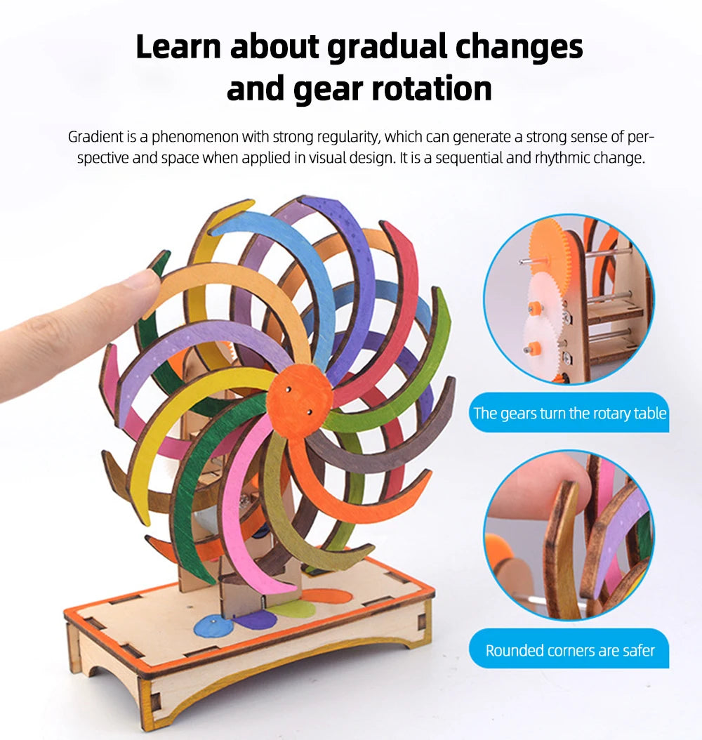 Magic Colour Wheel DIY Science Experiment Kit & Education Model Toy Physics Science Toys For Children
