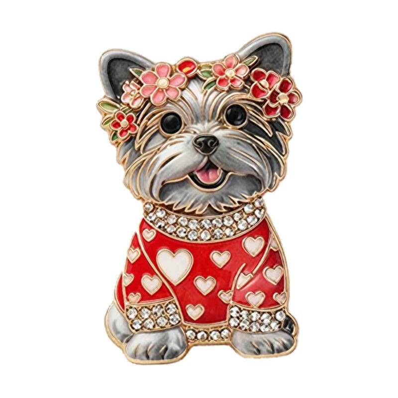 Scotty Dog Brooches 4 Colours