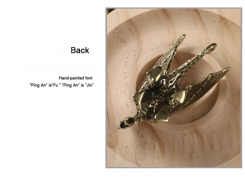 Copper Flying Dragon Tea Pets Metal Figurine