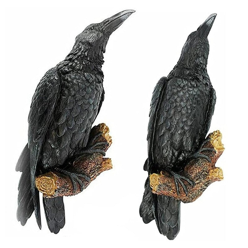 Quoth the Raven Resin Statue Halloween Decor