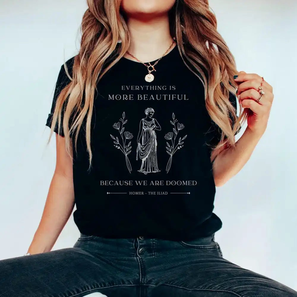 The Iliad Homer Greek Poet T-shirt Book Lovers Tee