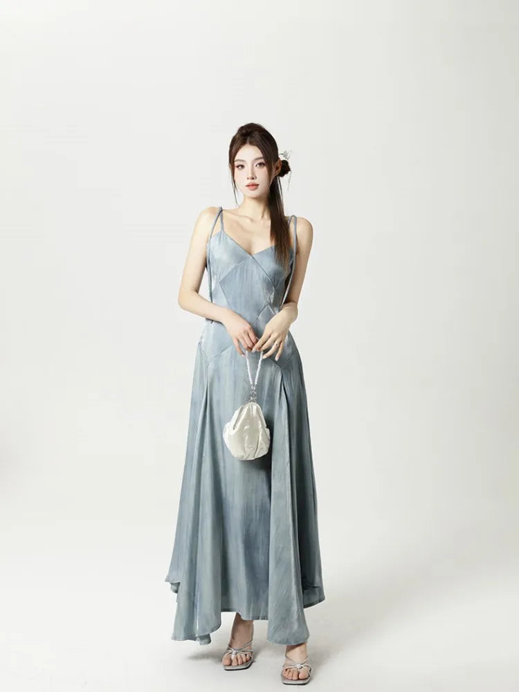 Elowyn's Storm Sea Blue Dress