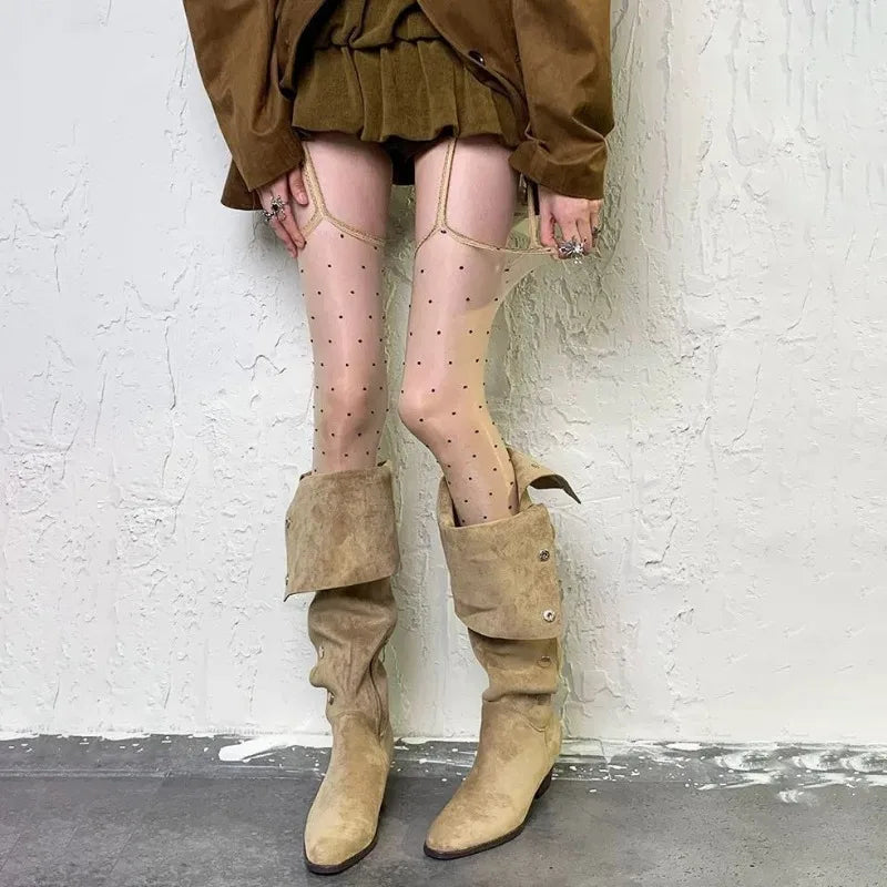 Suspender Spotty Stockings