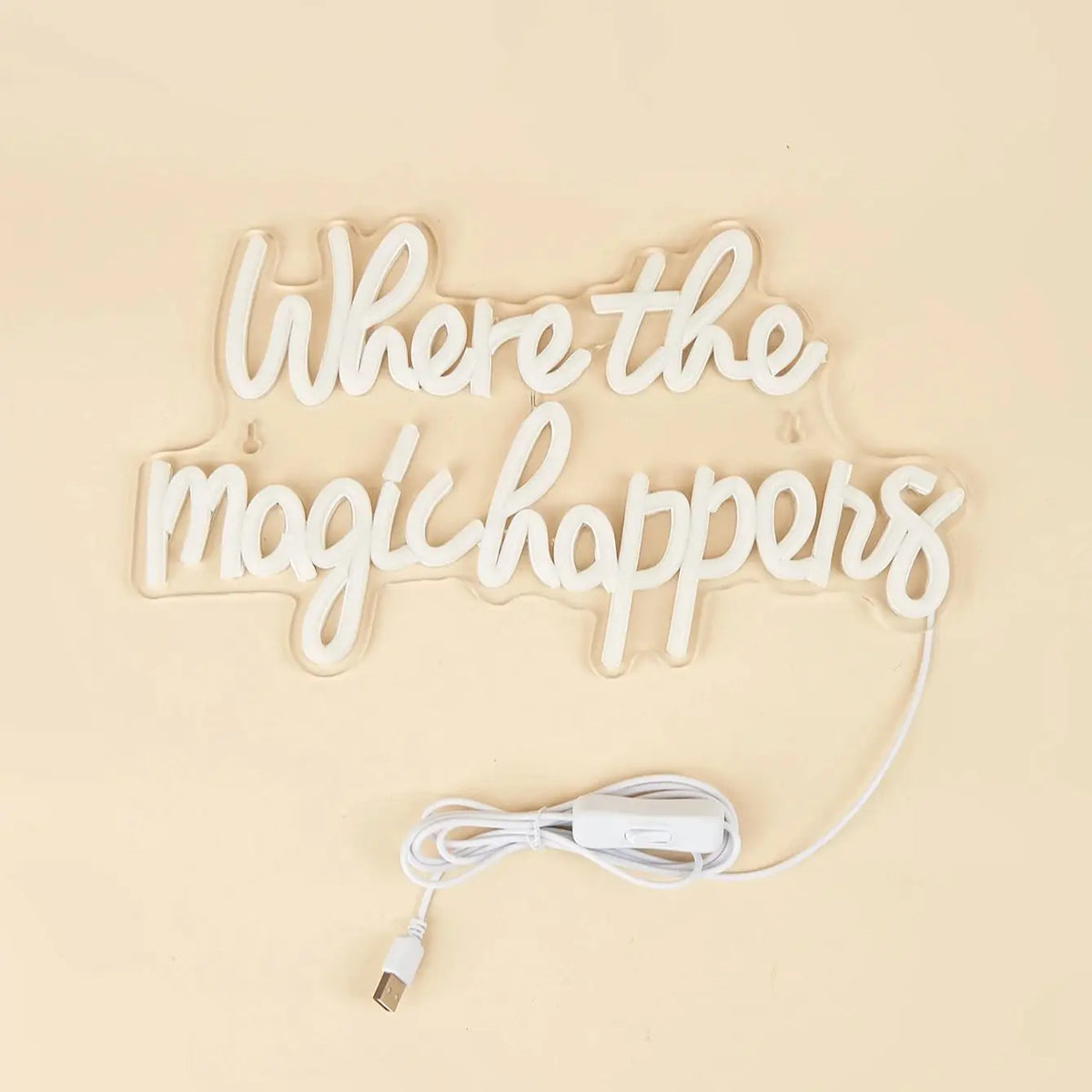 LED Neon Signs Where The Magic Happens USB Decor Lamp