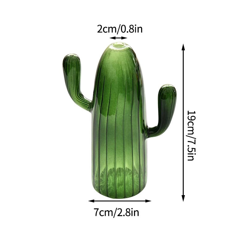 Cactus Glass Vase Hydroponics Plant Vase