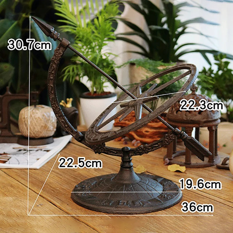 Antique Inspired Cast Iron The Sun And The Star Gauge Home Office Nautical Decor