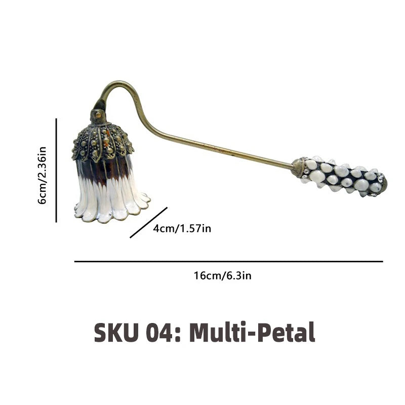Candle Snuffers Enamel Diamonte Encrusted Long Handle Candle Extinguishers Home Decor