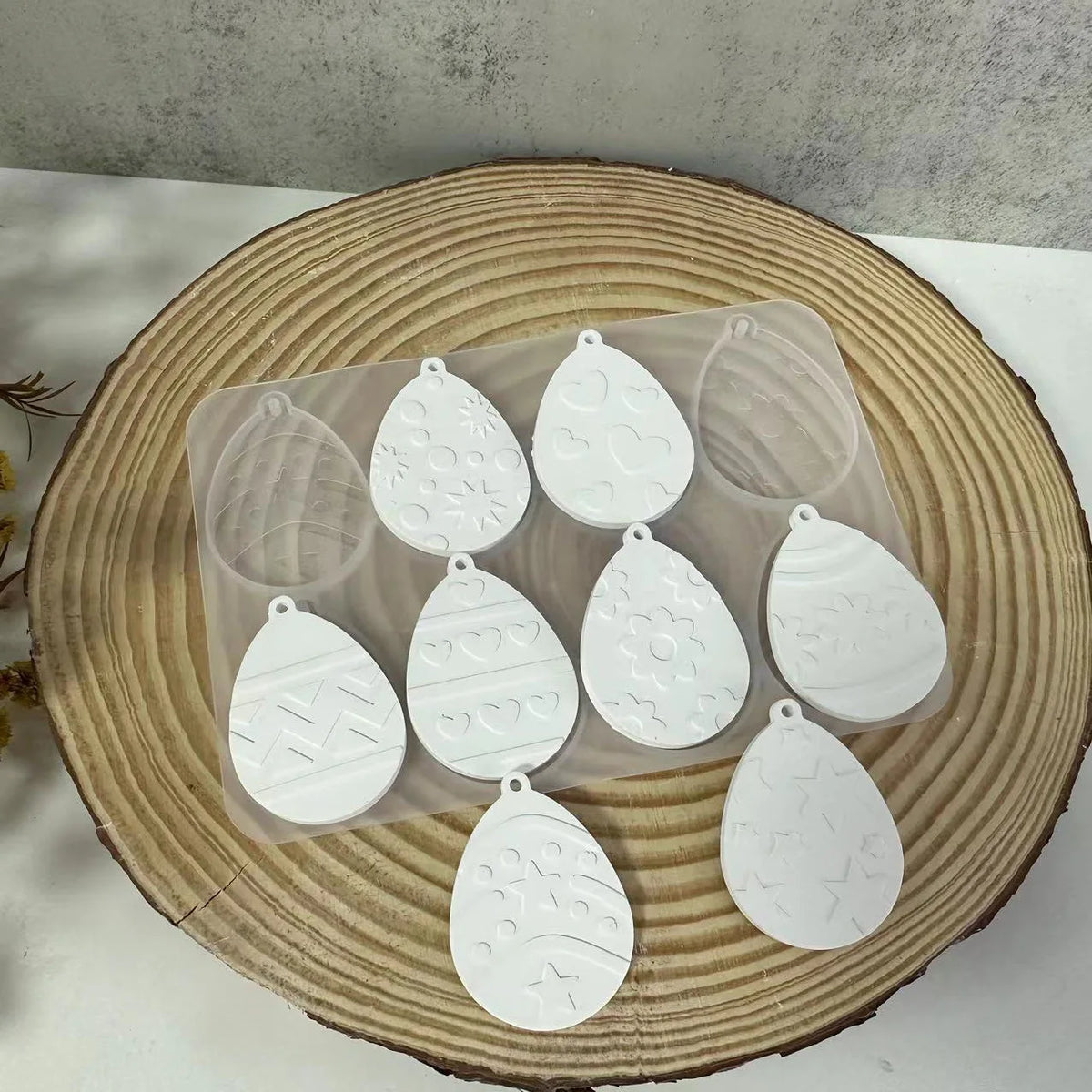 DIY Easter Egg Resin Clay Chocolate Ornaments Silicone Moulds DIY Craft Baking