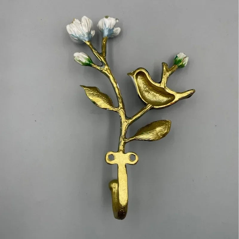 Enamel Flower Decorative Wall Hooks