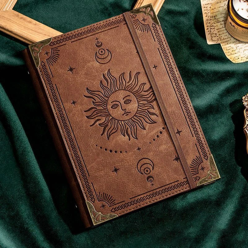A5 Leather Loose-leaf Binder Notebook with 240 Inner Pages
