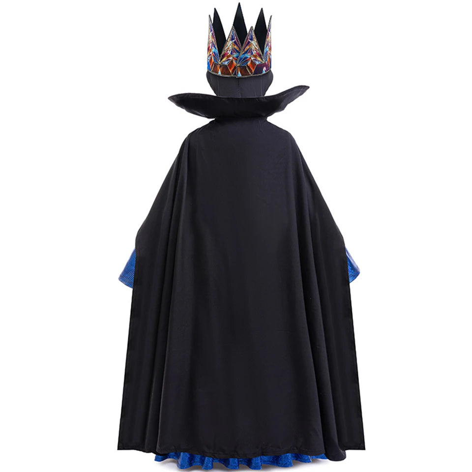 Evil Queen Girls Halloween Cosplay Snow White Costume 2-12Y