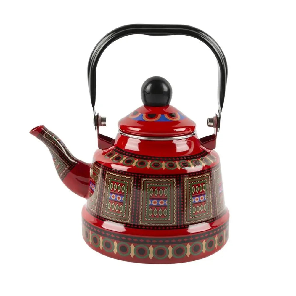 Enamel Tea Kettle 1.1L, 17L or 2.5L Stove Top Tea Pot No Whistling