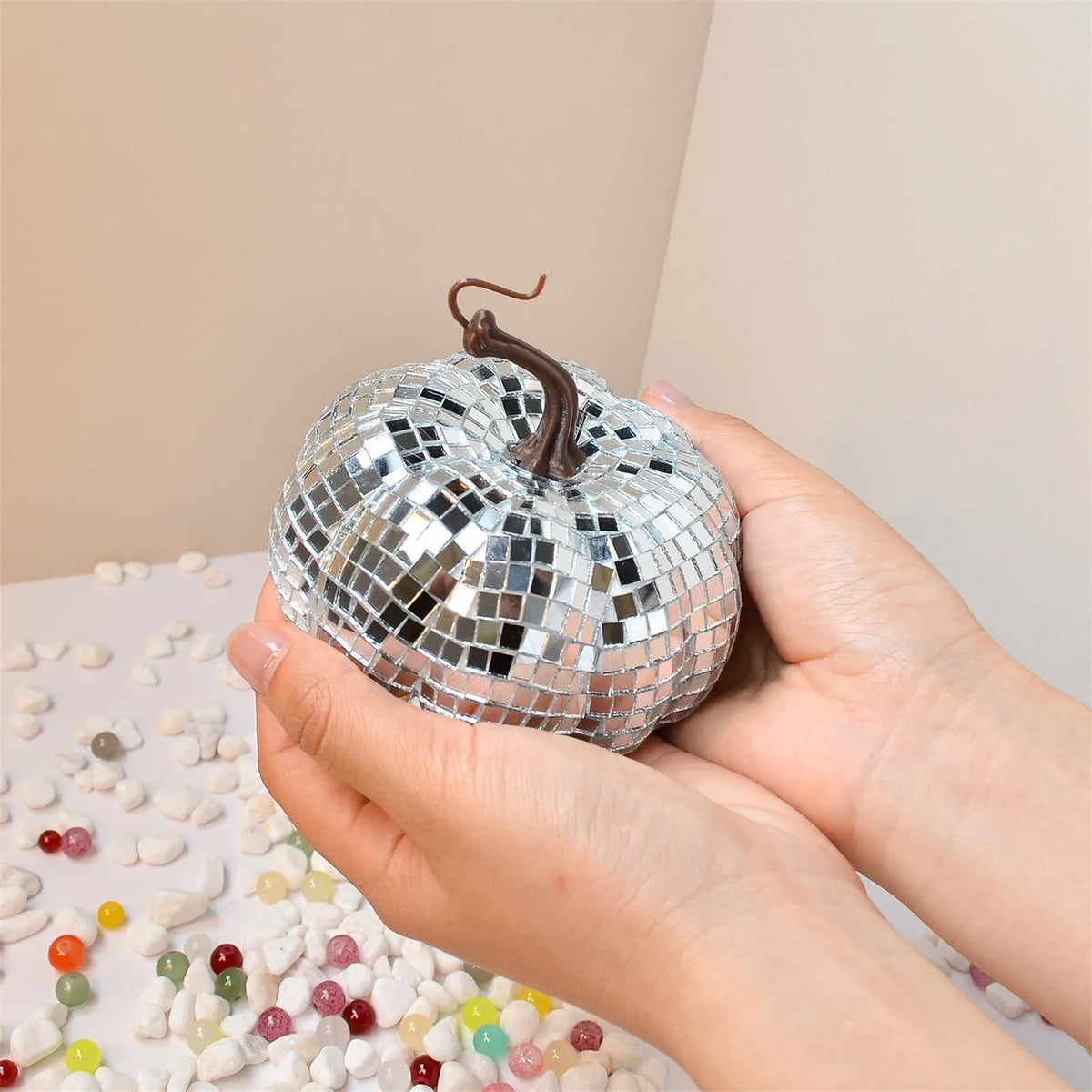 Mini Mirror Disco Pumpkin Ball Halloween Party Decor