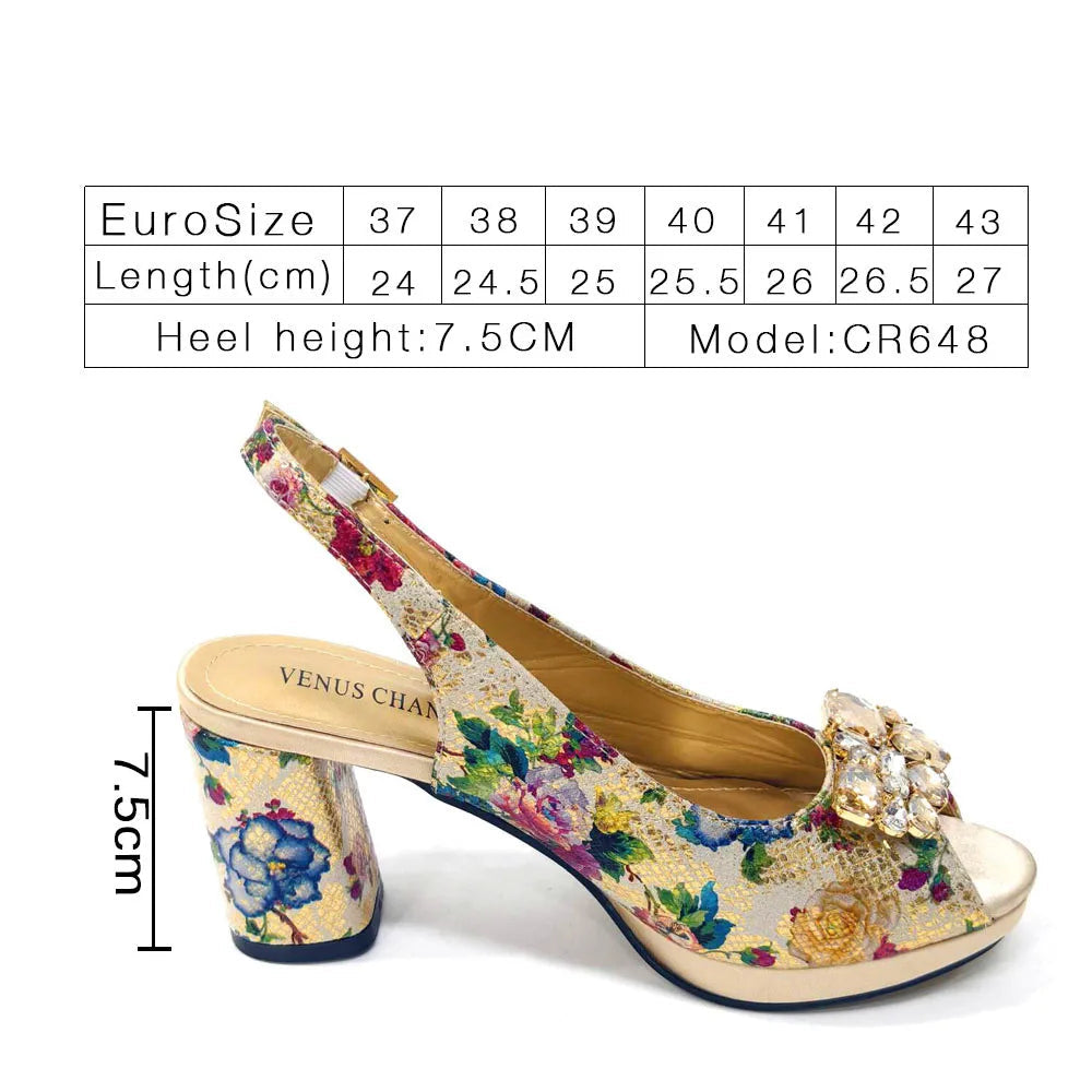 Spring Garden Party Shoes And Matching Bag Set