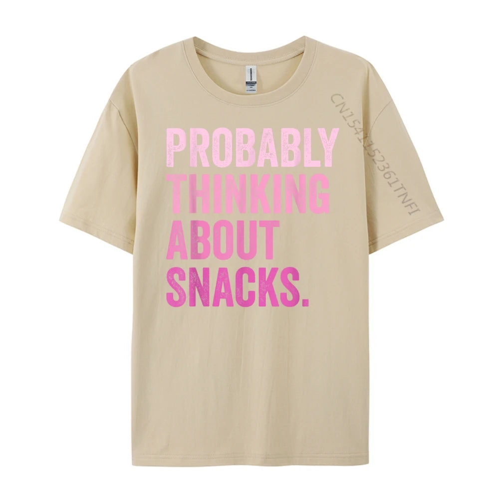 Probably Thinking About Snacks Men's T-Shirts