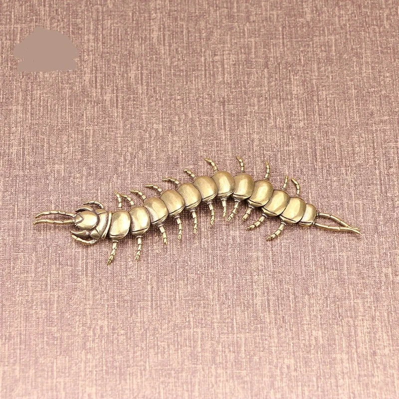 Copper Movable Centipede Figurine Tea Pets